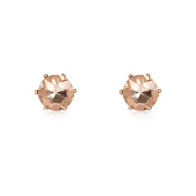 Rose gold tone sparkly gem stud earrings